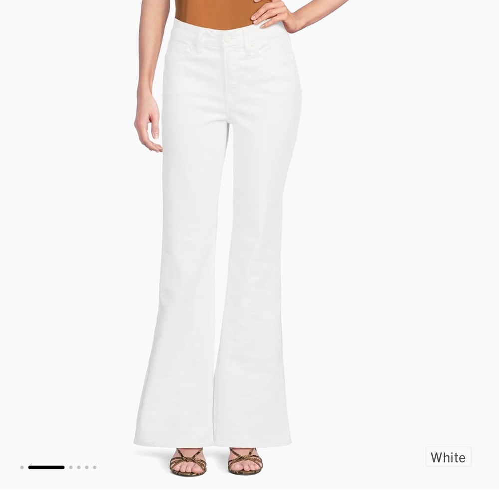 Good American White Good Legs Flare Jeans